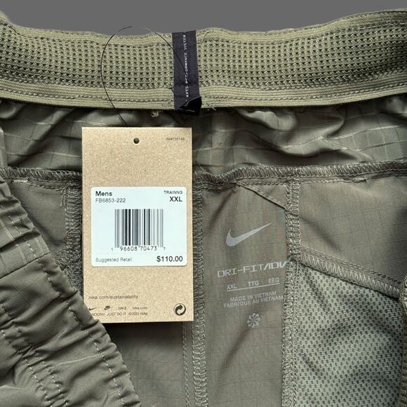Nike Dri-FIT ADV APS Olive Green Training Running Shorts XXL NWT FB6853-222 - Picture 3 of 10
